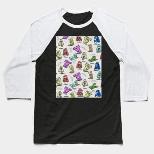 Colourful Bird Pattern Baseball T-Shirt